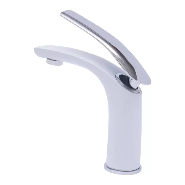 Robinet LED Cascade Salle De Bain – Lumière Chromatique Température – Design Moderne Blanc