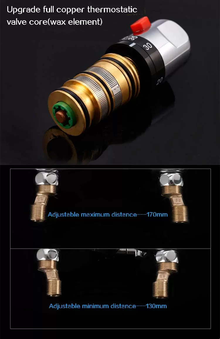 Thermostat de Bain Mitigeur Douche Thermostatique Mitigeur Thermostat Douche