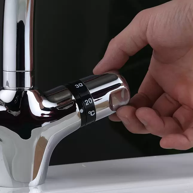 Robinet de lavabo à 2 poignées - Style rétro - Pour cuisine, buanderie, salle de bain