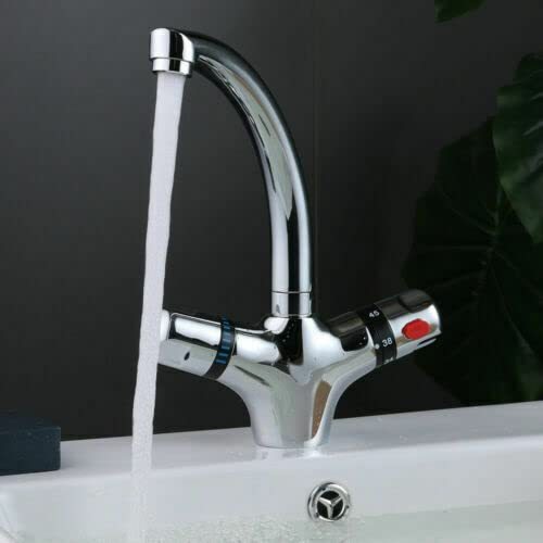 Robinet de lavabo à 2 poignées - Style rétro - Pour cuisine, buanderie, salle de bain