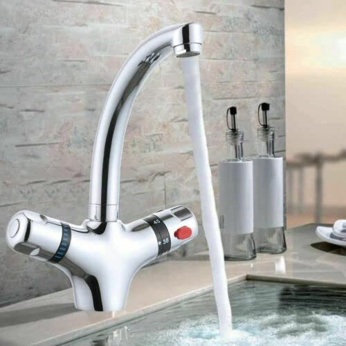 Robinet de lavabo à 2 poignées - Style rétro - Pour cuisine, buanderie, salle de bain