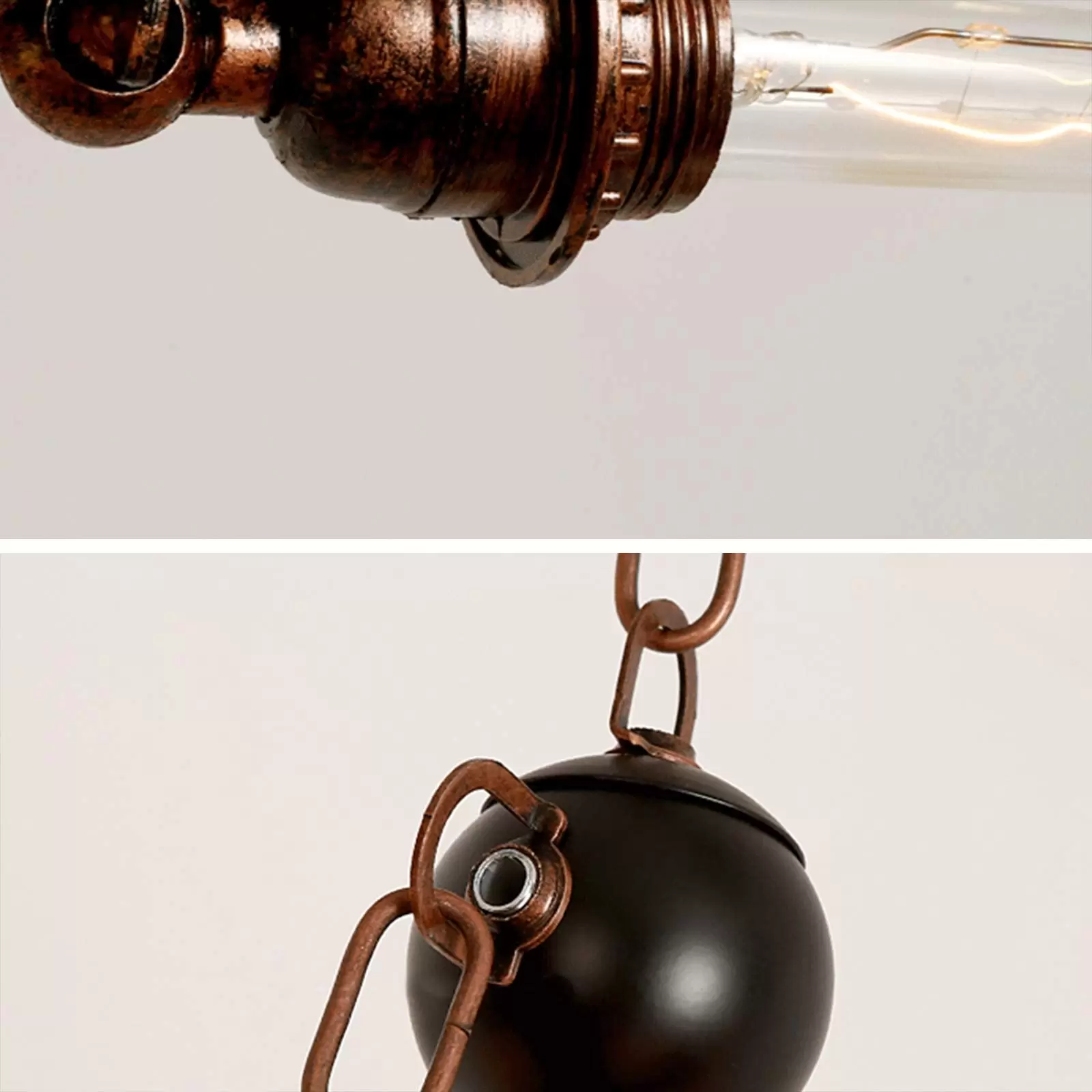 Plafonnier à pendule de conception vintage, poutre en bois, suspension de salon, lampe industrielle de salon, 38W 110V