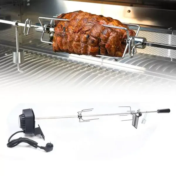 Moteur Rôtissoire Barbecue 25W 220V – Charge 60 Kg Acier Inox Pour Cochon De Lait Ou Grillades