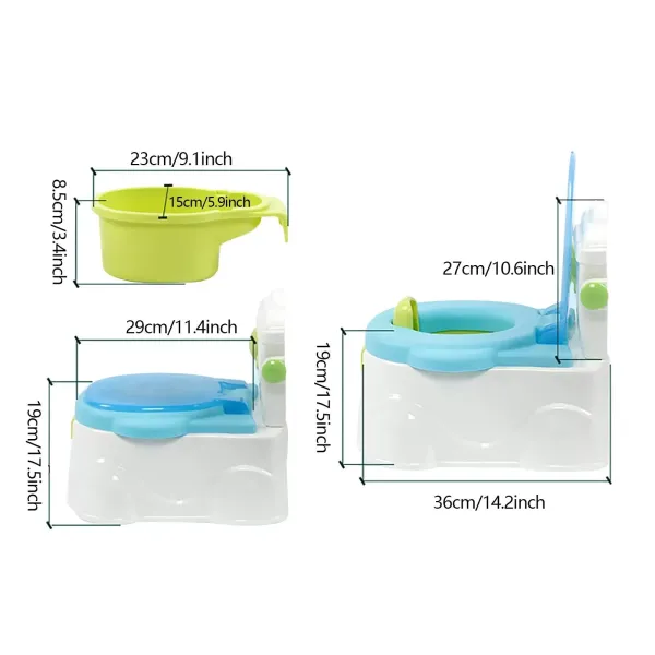 Toilettes pour enfant, pot d'apprPot pour enfant avec siège amovible (bleu)