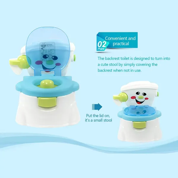 Toilettes pour enfant, pot d'apprPot pour enfant avec siège amovible (bleu)