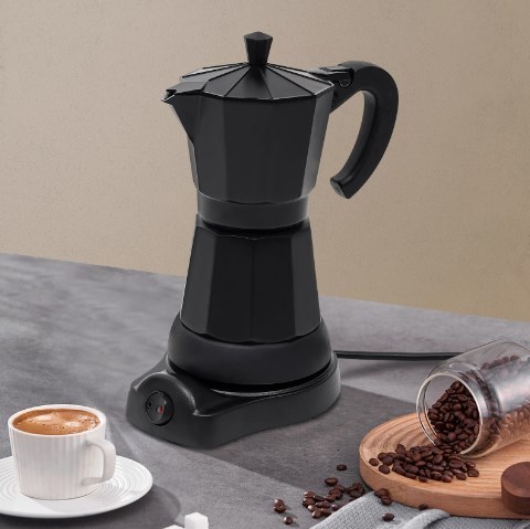 Cafetière Italienne Électrique Induction - 6 Tasses - Moka Express Détachable