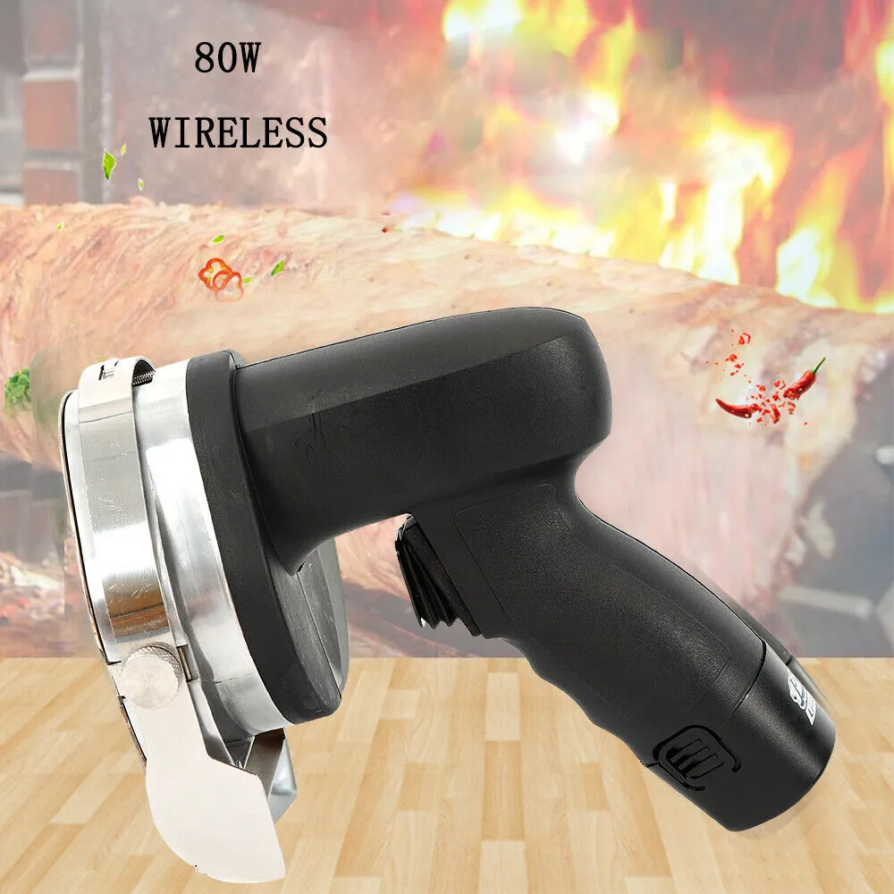Couteau à kebab électrique portable professionnel - Avec largeur de coupe réglable - Sans fil - Rechargeable