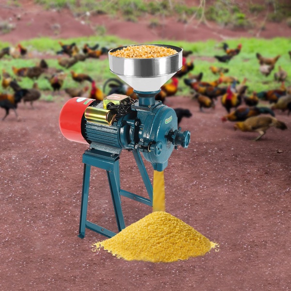 Moulin à Céréales électrique 2200 W - Capacité 54 Kg/h, Entonnoir Acier, Finesse Réglable Jusqu'à 60 Mailles