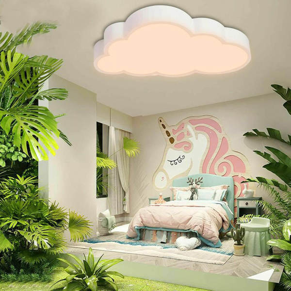 Plafonnier LED en forme de nuage pour chambre d'enfant 36 W 15 ㎡-30 ㎡ Plafonnier LED en forme de nuage pour chambre d'enfant 36 W 15 ㎡-30 ㎡