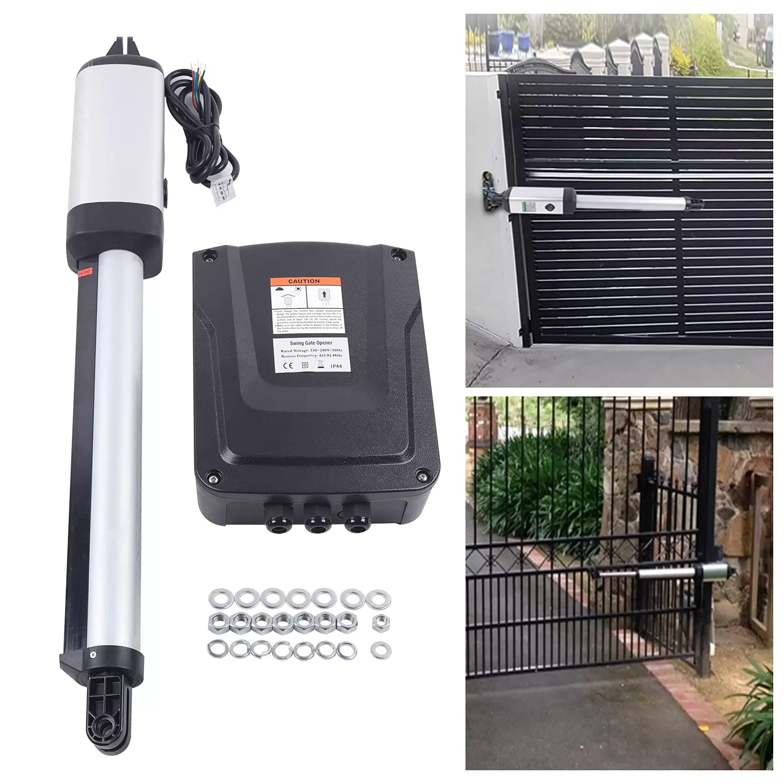 Kit d'Ouverture de Portail Automatique Opérateur de Portail Solaire à Usage Intensif pour Portails Battants Simples Kit d'Ouverture de Portail Automatique Opérateur de Portail Solaire à Usage Intensif pour Portails Battants Simples