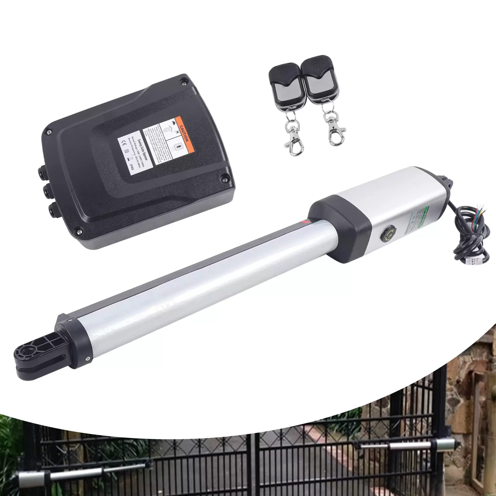 Kit d'Ouverture de Portail Automatique Opérateur de Portail Solaire à Usage Intensif pour Portails Battants Simples Kit d'Ouverture de Portail Automatique Opérateur de Portail Solaire à Usage Intensif pour Portails Battants Simples