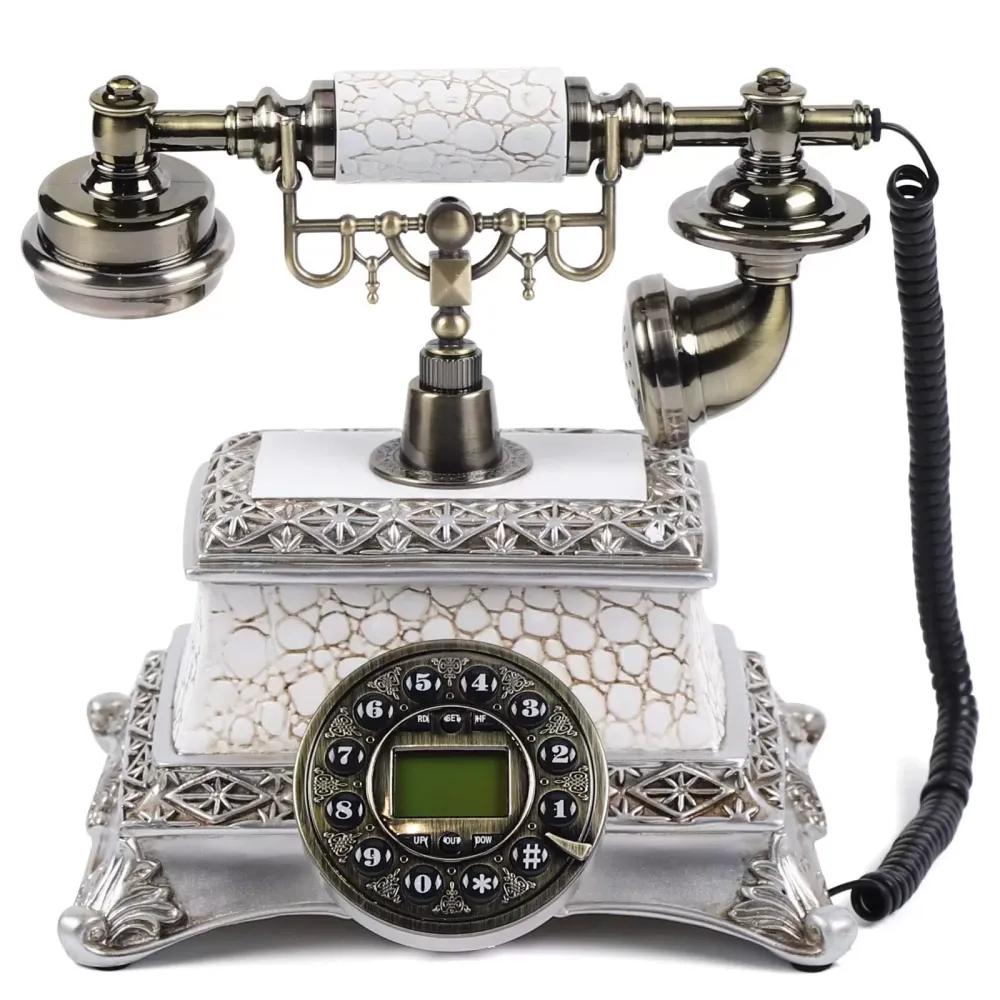 Téléphones fixes rétro antiques - Décoration de téléphone fixe - Filaire fixe - Convient pour les textiles de maison, les restaurants et les hôtels
