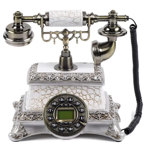Téléphones fixes rétro antiques - Décoration de téléphone fixe - Filaire fixe - Convient pour les textiles de maison, les restaurants et les hôtels