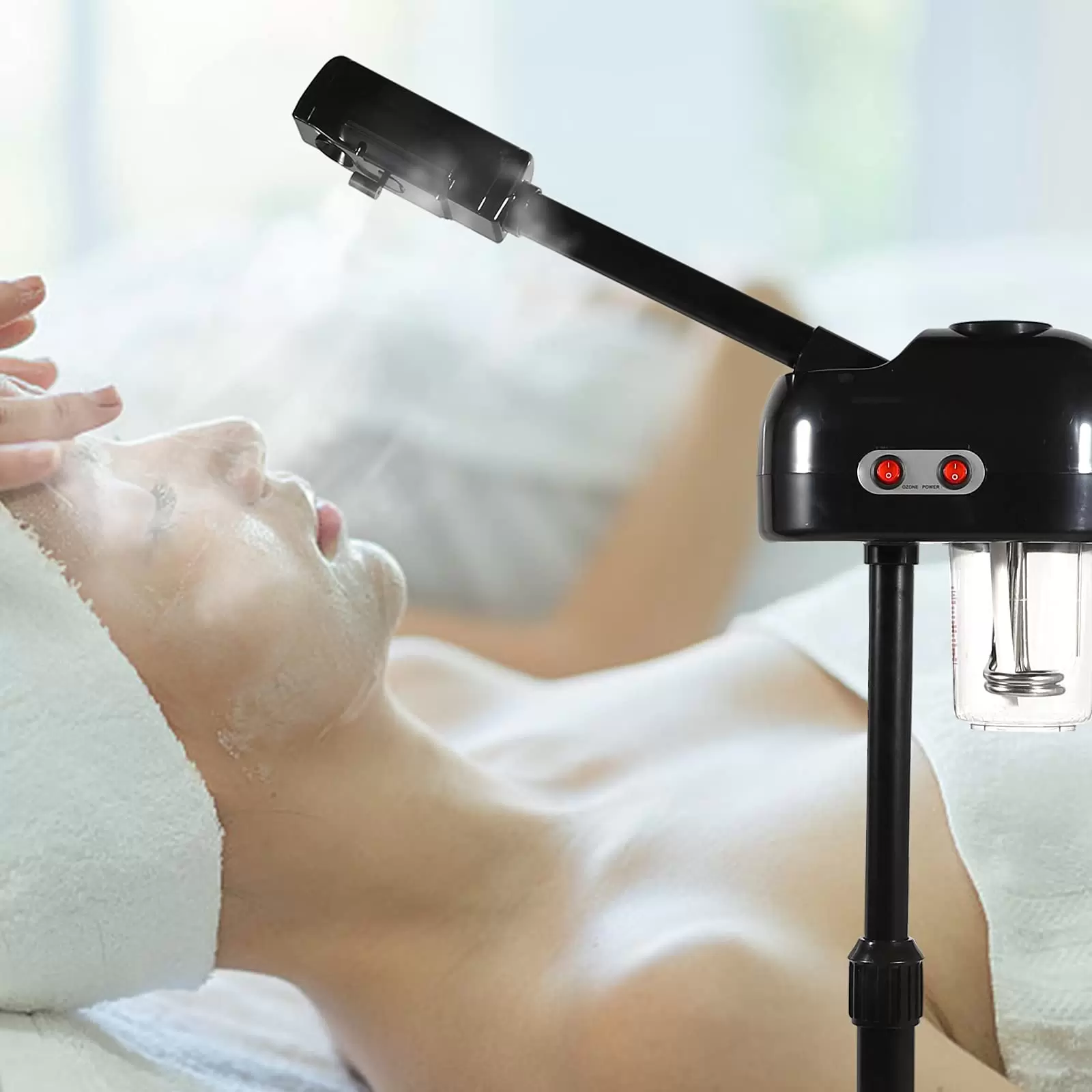 KITNEED Vaporisateur de sauna facial, Vapeur visage, Équipement d'humidificateur facial à vapeur, Vapeur de brume de sauna facial Noir.