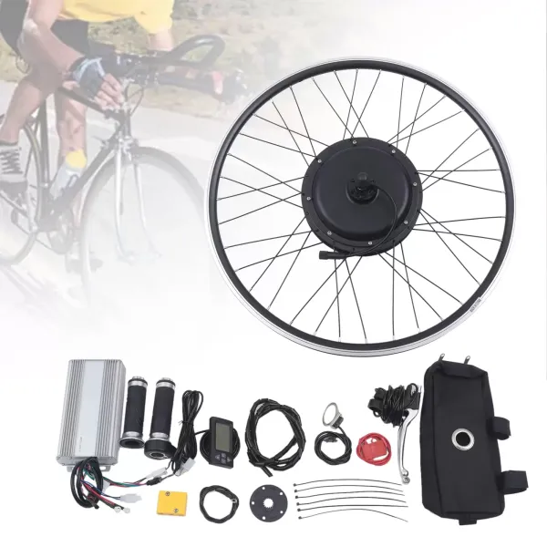 Kit de conversion de vélo électrique 1500 W 48 V 26 pouces pour vélo électrique Kit de conversion de vélo électrique 1500 W 48 V 26 pouces pour vélo électrique