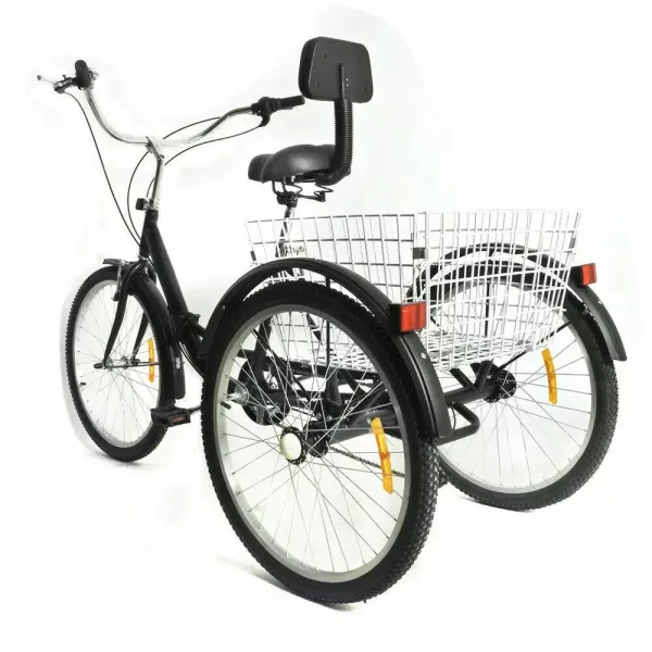 Tricycle pliable pour adultes, tricycle pliable de 20 pouces, vélo à 3 roues à 7 vitesses