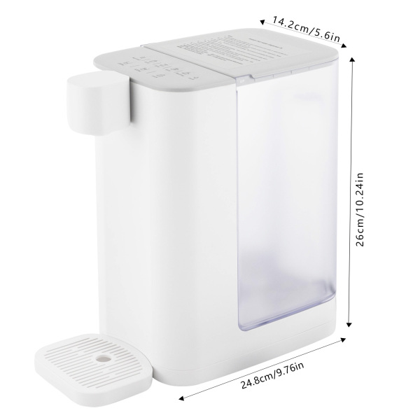 Bouilloires électriques, distributeur d'eau chaude instantanée pour un chauffage et un débit rapides, 5 températures réglables et 2 débits d'eau (blanc)