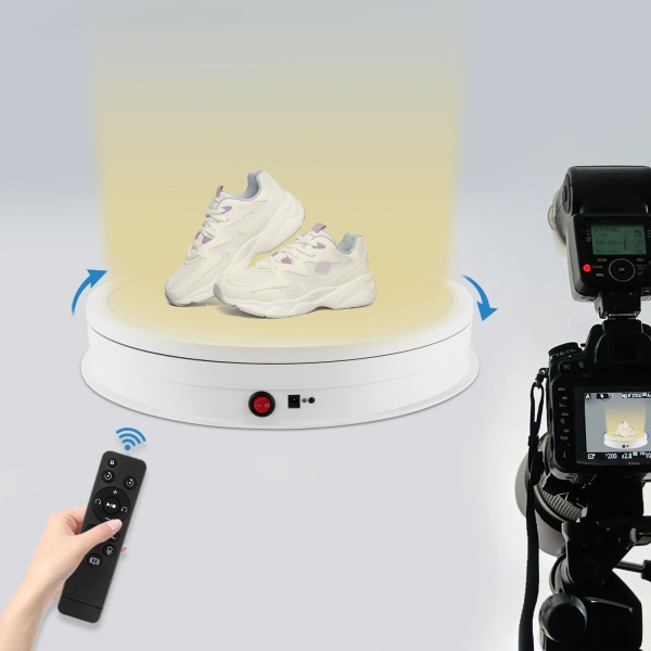 Noir 15cm présentoir électrique rotatif à 360 degrés, support pour