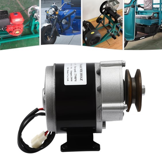 Moteur électrique avec réducteur, moteur électrique puissant avec poulie, motoréducteur, 36V