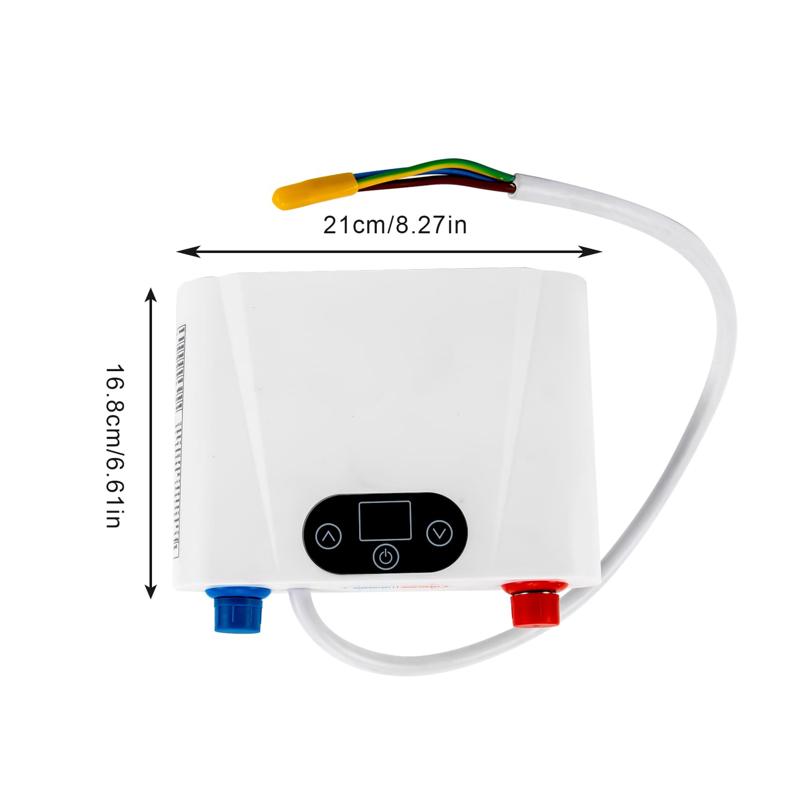 Chauffe-eau électrique instantané - 5,5 kW - Mini appareil de cuisine - Chauffe-eau sans réservoir - Pour cuisine, salle de bain, sous évier Chauffe-eau électrique instantané - 5,5 kW - Mini appareil de cuisine - Chauffe-eau sans réservoir - Pour cuisine, salle de bain, sous évier