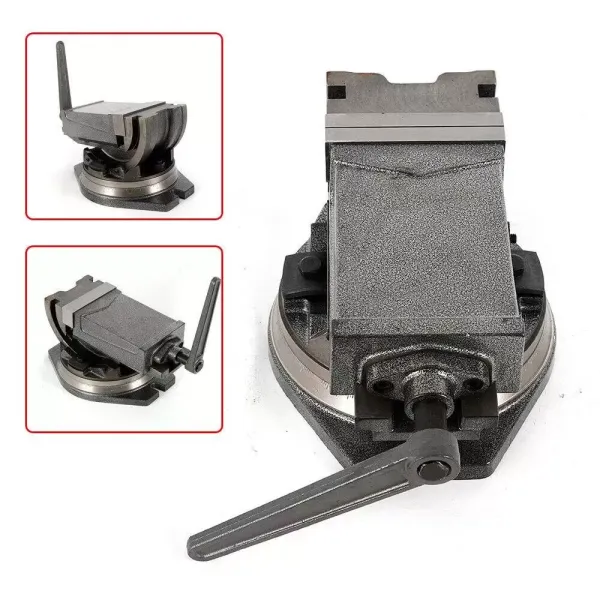 5 " Étau inclinable pour perceuse avec Base tournante (125mm Largeur de mâchoire, 95mm Ouverture de mâchoire, 0° - 90° inclinable, 360° tournant) 5 " Étau inclinable pour perceuse avec Base tournante (125mm Largeur de mâchoire, 95mm Ouverture de mâchoire, 0° - 90° inclinable, 360° tournant)
