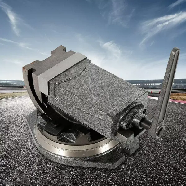 5 " Étau inclinable pour perceuse avec Base tournante (125mm Largeur de mâchoire, 95mm Ouverture de mâchoire, 0° - 90° inclinable, 360° tournant) 5 " Étau inclinable pour perceuse avec Base tournante (125mm Largeur de mâchoire, 95mm Ouverture de mâchoire, 0° - 90° inclinable, 360° tournant)