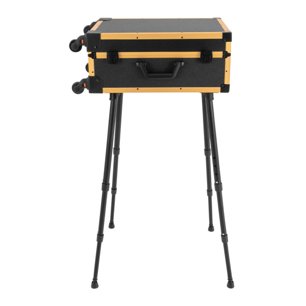 Trousse de maquillage professionnelle Trousse de maquillage de voyage avec miroir LED Noir Jaune Trousse de maquillage professionnelle Trousse de maquillage de voyage avec miroir LED Noir Jaune