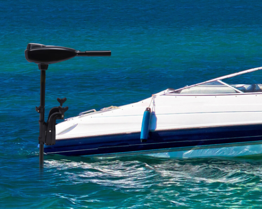Moteur de bateau haute performance -Pour bateau de pêche gonflable 12 V-Moteur électrique hors-bord 80LBS - 1,2 HP Moteur de bateau haute performance -Pour bateau de pêche gonflable 12 V-Moteur électrique hors-bord 80LBS - 1,2 HP