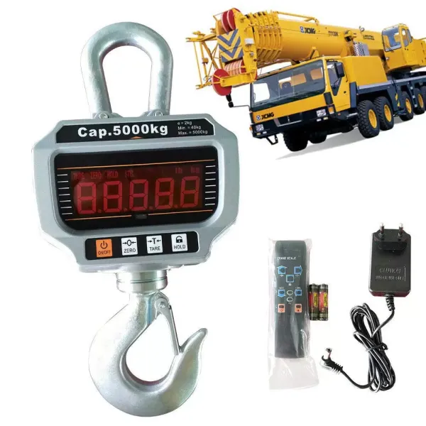 Balance Digitale Suspendue Pour Grue - Boîtier Aluminium - Capacité 300 Kg - Précision 0.05kg - LCD
