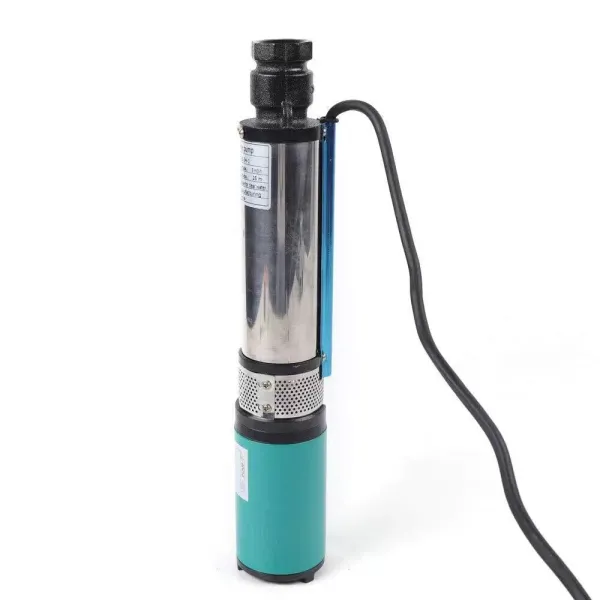 Pompe Solaire Submersible 370W 24V – Débit 1,8m³/h, Hauteur 65m, Inox, Pour Puits Profond