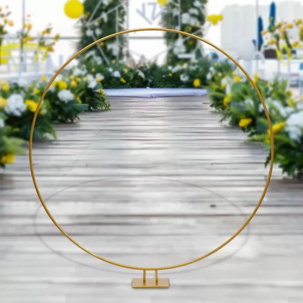 Arche Carrée De Mariage Ou Fête - Support Métal Doré 2x1.5m, Pour Décorations Ballons/fleurs