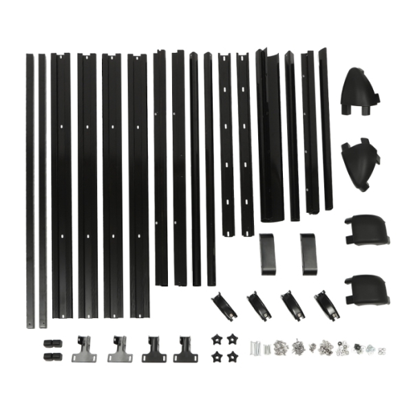 Barres de toit universelles en aluminium pour voiture, barres de toit, barres de toit universelles, 140 x 100 cm, noir