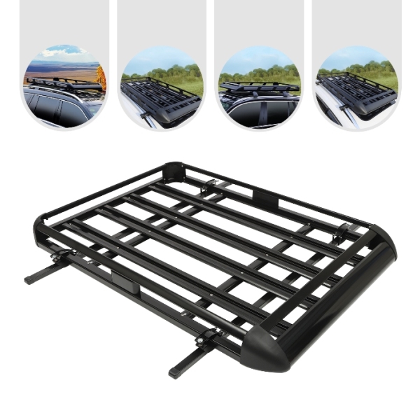 Barres de toit universelles en aluminium pour voiture, barres de toit, barres de toit universelles, 140 x 100 cm, noir