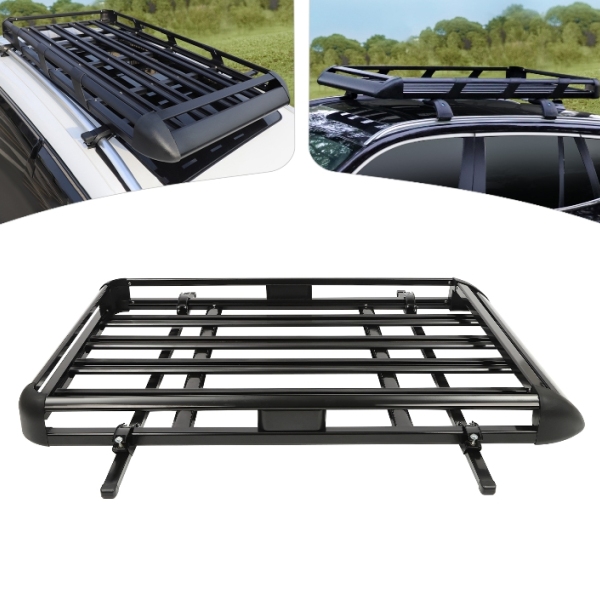 Barres de toit universelles en aluminium pour voiture, barres de toit, barres de toit universelles, 140 x 100 cm, noir