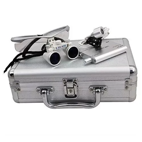 Bandeau Phare LED Médical Dentaire - Loupes Binoculaires 3X-6X - Lumière 65000 Lux