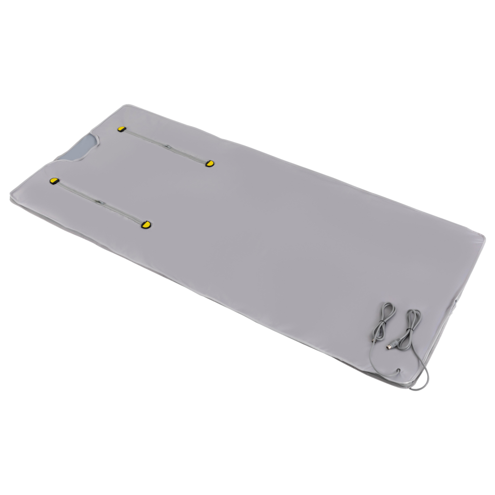 Couverture de sauna infrarouge Sac de sauna Couverture de mise en forme du corps Contrôleur 2 zones Traitement de désintoxication professionnel Machine de beauté anti-âge Argent