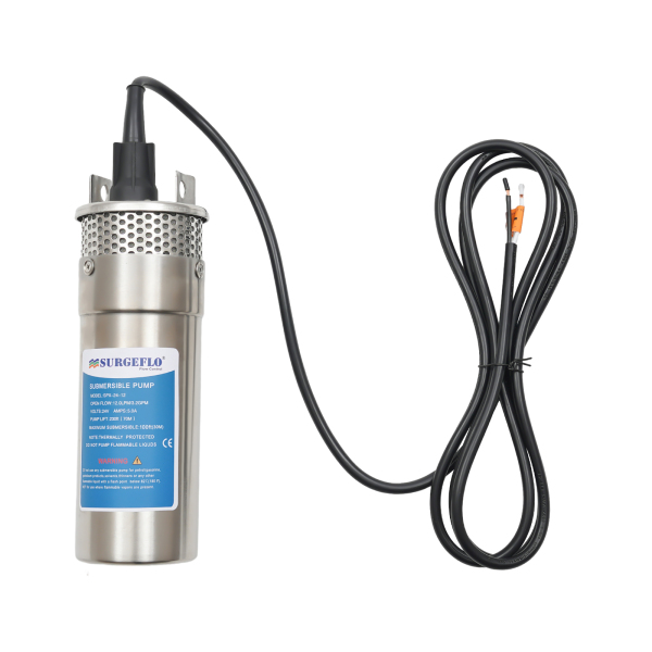 Pompe Solaire Submersible 370W 24V – Acier Inox, Débit 1.8m³/h, Hauteur 65m